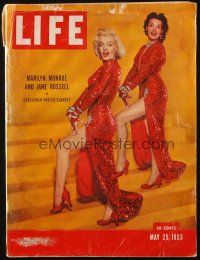 4p205 LIFE MAGAZINE magazine May 25, 1953 Marilyn Monroe & Jane Russell, Gentlemen Prefer Blondes!