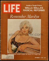 4p212 LIFE MAGAZINE magazine September 8, 1972 Marilyn Monroe, photo exhibit of the tragic star!