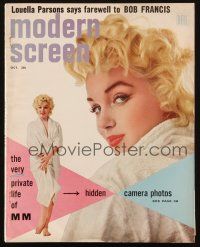 4p232 MODERN SCREEN magazine October 1955 the very private life of Marilyn Monroe!