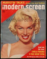 4p231 MODERN SCREEN magazine September 1954 Marilyn Monroe Talks About Joe DiMaggio and Babies!