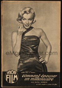 4p266 MON FILM French magazine December 1, 1954 Marilyn Monroe in How to Marry a Milionaire!