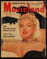 4p235 MOVIELAND magazine January 1953 wonderful portrait of sexy Marilyn Monroe + article inside!