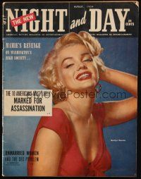 4p240 NIGHT & DAY magazine August 1954 sexy Marilyn Monroe in River of No Return!