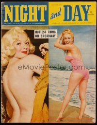 4p239 NIGHT & DAY magazine November 1950 sexy 23 year-old Marilyn Monroe in The Asphalt Jungle!