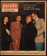 4p241 PARADE magazine January 27, 1957 Marilyn Monroe, Arthur Miller, Olivier & Vivien Leigh!
