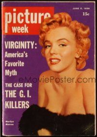 4p246 PICTURE WEEK 4x6 magazine June 5, 1956 sex is just a memory with the new Marilyn Monroe!