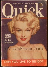 4p247 QUICK 4x6 magazine November 19, 1951 sexy Marilyn Monroe: The New Jean Harlow!