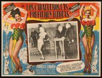4p094 GENTLEMEN PREFER BLONDES Mexican LC '53 sexy Jane Russell scantily clad in court as Monroe!
