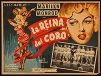 4p095 LADIES OF THE CHORUS Mexican LC R50s art of sexy Marilyn Monroe + inset with girls on stage!