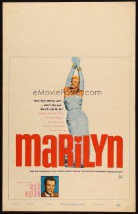 4p102 MARILYN WC '63 great sexy full-length image of young Monroe, plus Rock Hudson too!