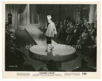 4p472 FUNNY FACE 8x10.25 still '57 beautiful Audrey Hepburn modeling outfit on the catwalk!