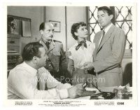 4p500 ROMAN HOLIDAY 8x10.25 still '53 Audrey Hepburn & Gregory Peck in office with two men!