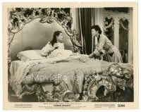 4p501 ROMAN HOLIDAY 8x10.25 still '53 c/u of beautiful Audrey Hepburn brushing her hair in bed!