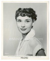4p499 ROMAN HOLIDAY 8.25x10 still '53 head & shoulders portrait of beautiful Audrey Hepburn!