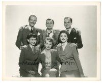 4p507 YOUNG WIVES' TALE 8x10 still '52 young seventh billed Audrey Hepburn in cast portrait!