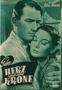 4p542 ROMAN HOLIDAY Austrian program '54 different images of Audrey Hepburn & Gregory Peck!