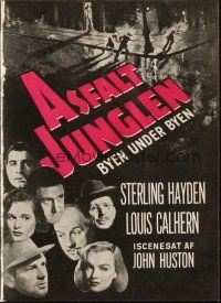 4p180 ASPHALT JUNGLE Danish program '51 Marilyn Monroe, John Huston noir classic, different!