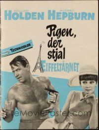 4p551 PARIS WHEN IT SIZZLES Danish program '64 Audrey Hepburn, William Holden, different images!