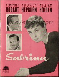 4p553 SABRINA Danish program '54 Audrey Hepburn, Humphrey Bogart, William Holden, Wilder, different