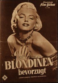4p187 GENTLEMEN PREFER BLONDES German program '54 many different images of sexy Marilyn Monroe!
