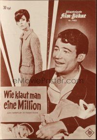 4p575 HOW TO STEAL A MILLION German program '66 sexy Audrey Hepburn & Peter O'Toole, different!