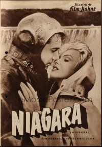 4p190 NIAGARA German program '53 different images of sexy Marilyn Monroe & Joseph Cotten!