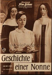 4p576 NUN'S STORY German program '60 religious Audrey Hepburn & Peter Finch, different!