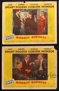 4p120 MONKEY BUSINESS 5 LCs '52 Marilyn Monroe, Cary Grant, Ginger Rogers, Charles Coburn!