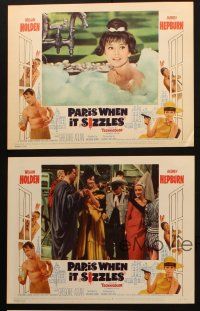 4p465 PARIS WHEN IT SIZZLES 5 LCs '64 sexy Audrey Hepburn & William Holden in France!