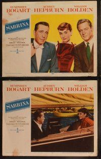 4p463 SABRINA 8 LCs '54 Audrey Hepburn, Humphrey Bogart & William Holden, Billy Wilder
