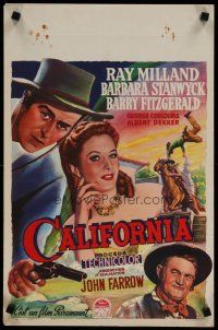 4r256 CALIFORNIA Belgian '46 Ray Milland, Barbara Stanwyck, Barry Fitzgerald