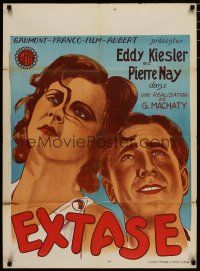 4r264 ECSTASY pre-war Belgian '33 art of sexy Hedy Lamarr billed under her real name Kiesler!
