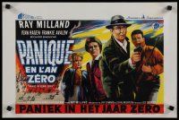4r291 PANIC IN YEAR ZERO Belgian '62 Ray Milland, Hagen, Frankie Avalon, orgy of looting & lust!