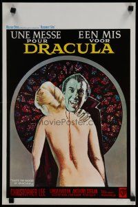 4r310 TASTE THE BLOOD OF DRACULA Belgian '70 different wacky art of vampire Christopher Lee!