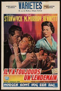 4r311 THERE'S ALWAYS TOMORROW Belgian '56 Barbara Stanwyck, Fred MacMurray, Joan Bennett!