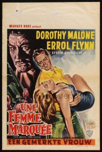 4r316 TOO MUCH, TOO SOON Belgian '58 Errol Flynn, sexy Dorothy Malone as Diana Barrymore!