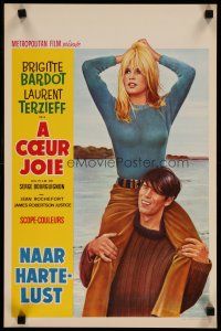 4r318 TWO WEEKS IN SEPTEMBER Belgian '67 A Coeur Joie, sexy Brigitte Bardot in love!