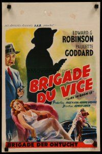 4r319 VICE SQUAD Belgian '53 Edward G. Robinson, Girl in Room 17, different art!