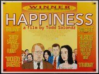 4r735 HAPPINESS British quad '98 Todd Solondz black comedy, art of Philip Seymour Hoffman!