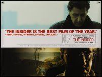 4r748 INSIDER DS British quad '00 Christopher Plummer, cool image of Al Pacino & Russell Crowe!