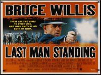 4r757 LAST MAN STANDING British quad '96 great image of gangster Bruce Willis pointing gun!