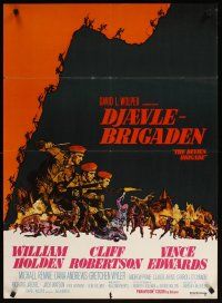 4r351 DEVIL'S BRIGADE Danish '68 William Holden, Cliff Robertson, Vince Edwards, cool art!