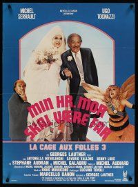 4r373 LA CAGE AUX FOLLES 3 Danish '86 Michel Serrault & Ugo Tognazzi, wacky gay wedding!