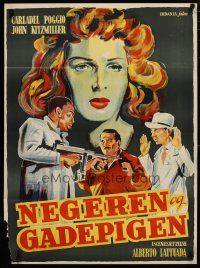 4r427 WITHOUT PITY Danish '54 Federico Fellini's story of a Negro G.I. & a girl campfollower!