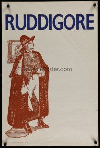 4r692 RUDDIGORE stage play English double crown '30s art from Gilbert & Sullivan comedy opera!