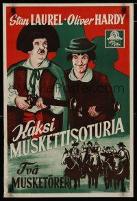 4r162 DEVIL'S BROTHER Finnish '33 Hal Roach, different Engel art of Laurel & Hardy!