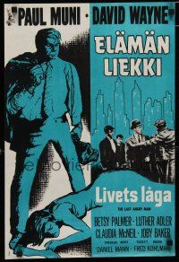 4r169 LAST ANGRY MAN Finnish '59 Paul Muni is a dedicated doctor from the slums exploited by TV!