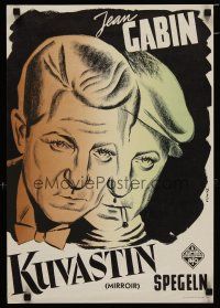 4r173 MIROIR Finnish '47 wonderful different artwork of Jean Gabin by Raimela!