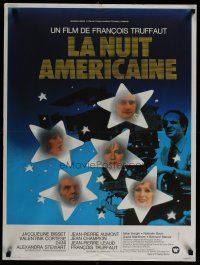 4r571 DAY FOR NIGHT French 23x32 '73 Francois Truffaut's La Nuit Americaine, Jacqueline Bisset!