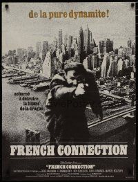 4r580 FRENCH CONNECTION French 23x32 '71 Gene Hackman in movie chase climax, William Friedkin